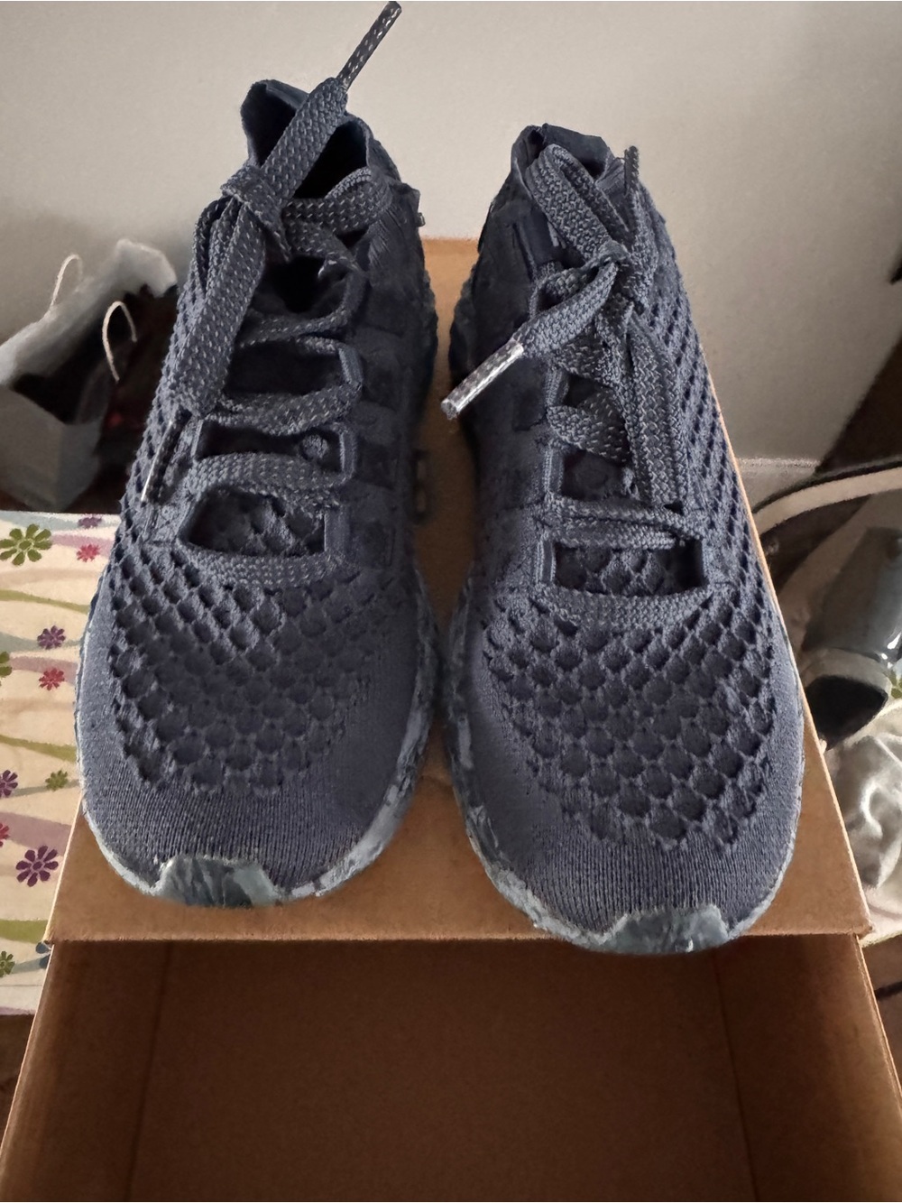 NOBULL Navy Knit Lace-Up Athletic Shoes